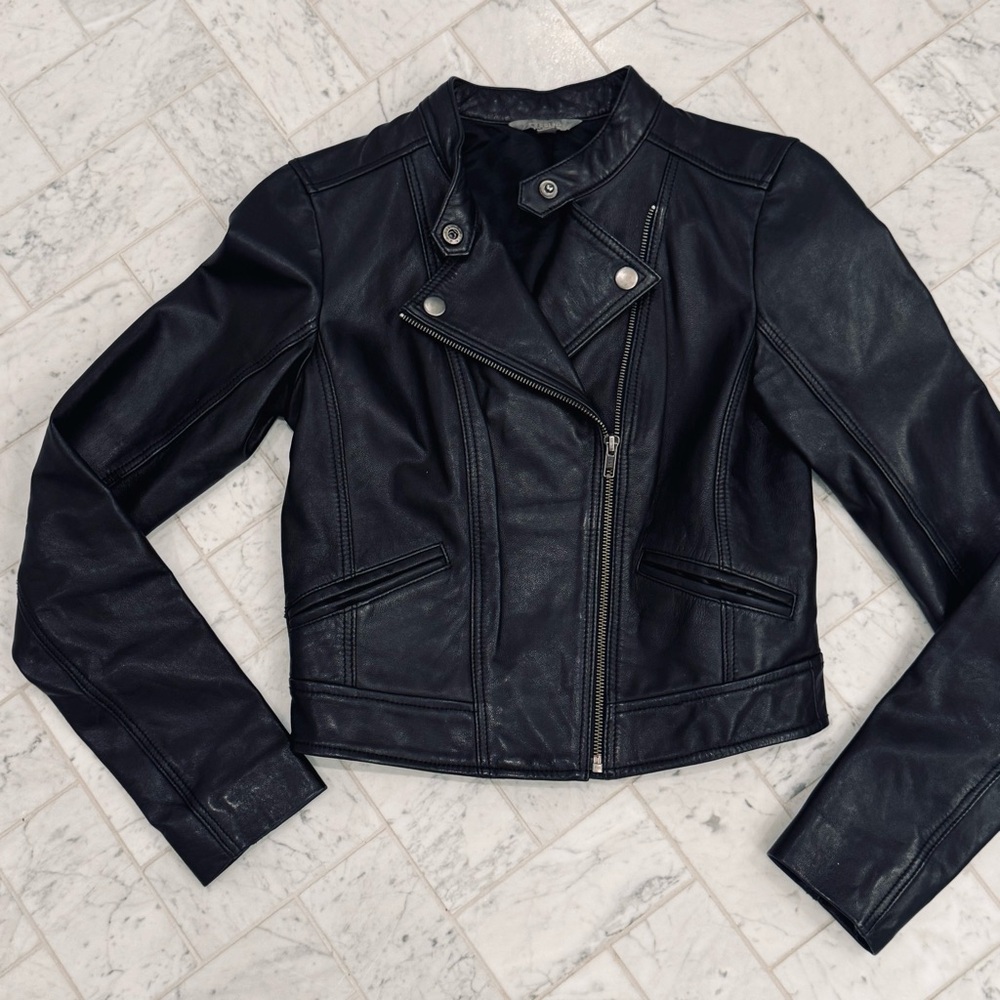 RUBBISH Leather Moto Jacket